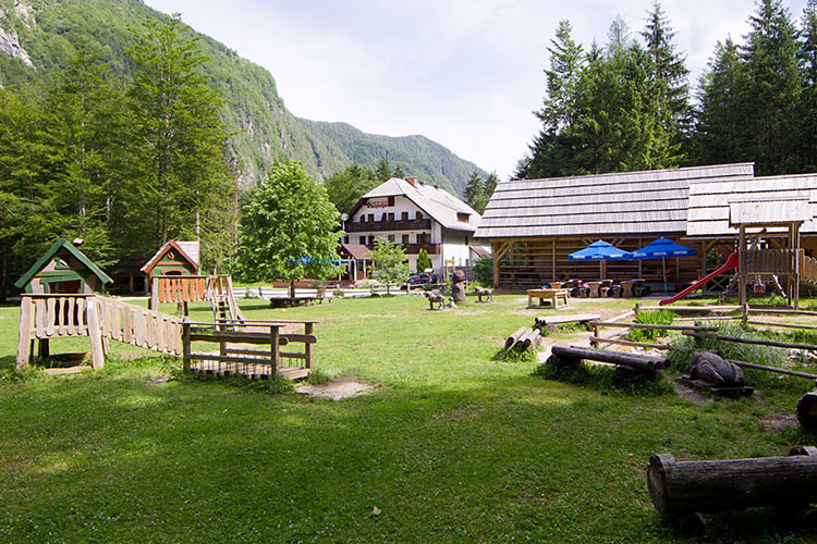 Children's playground in front of the Pension Na razpotju