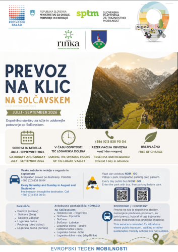 PREVOZI NA KLIC NA SOLČAVSKEM