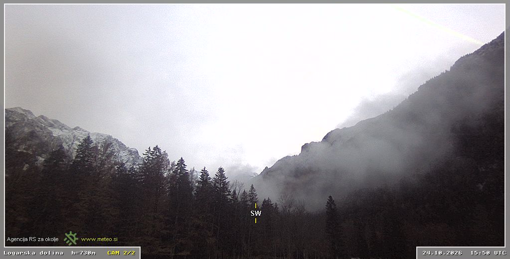 Spletna kamera Logarska dolina 730 m - pogled proti jugozahodu